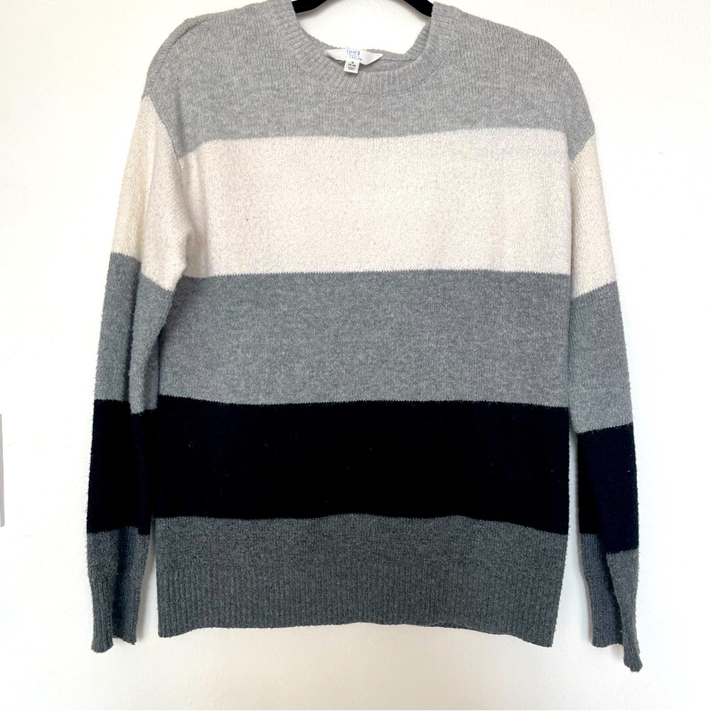 TIME & TRU Long Sleeve Striped Sweater [S]